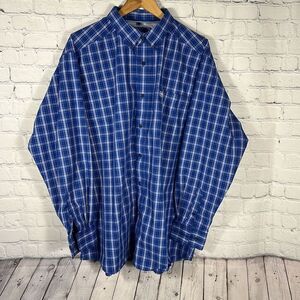 Ariat Pro Series Boone Classic Shirt XL Blue Plaid Long Sleeve Button Down